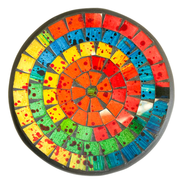 Round Mosaic Bowl - Rainbow