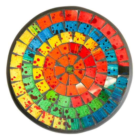 Round Mosaic Bowl - Rainbow