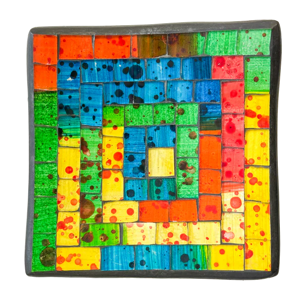 Square Mosaic Bowl - Rainbow