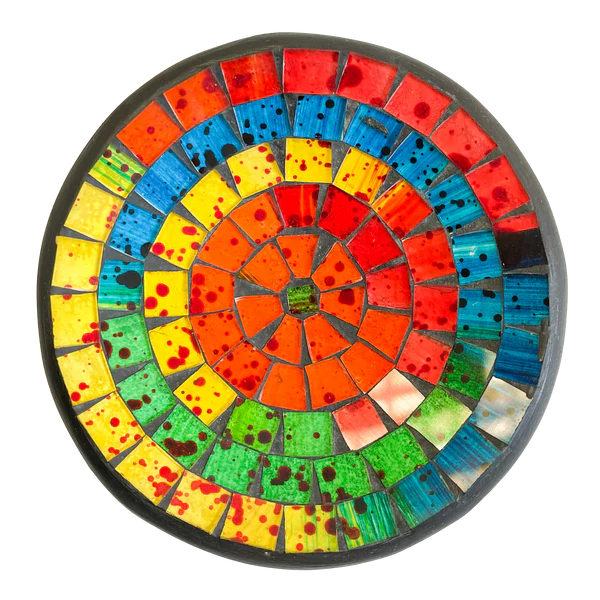 Round Mosaic Bowl - Rainbow