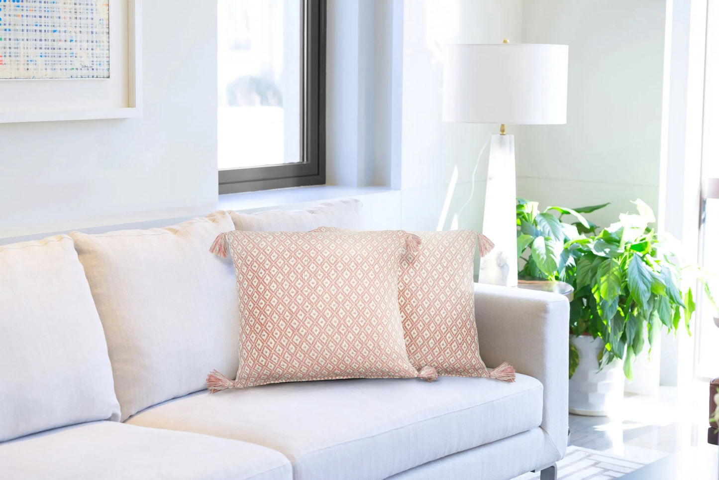 Stockholm - Recycled Cotton Cushion Cover in Blush Pink