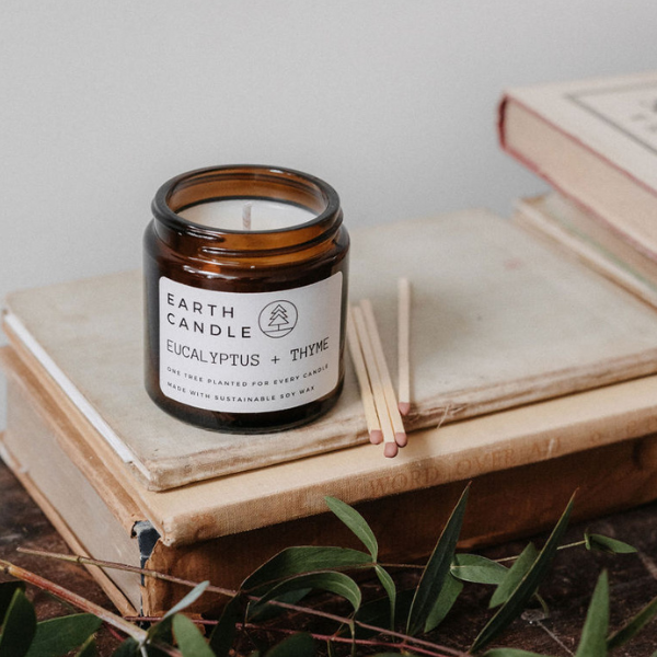 Soy Wax Candle - Eucalyptus & Thyme