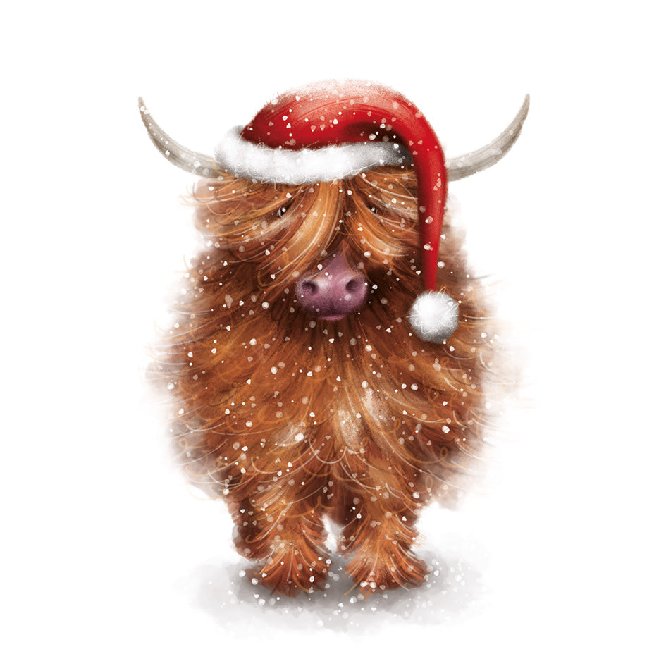 Christmas Cards 10 Pack - Fluffy Cow