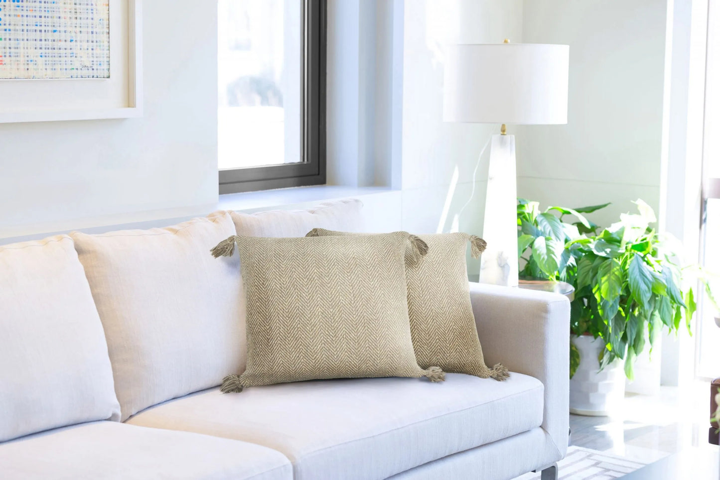 Hartley - Recycled Cotton Cushion Cover in Natural