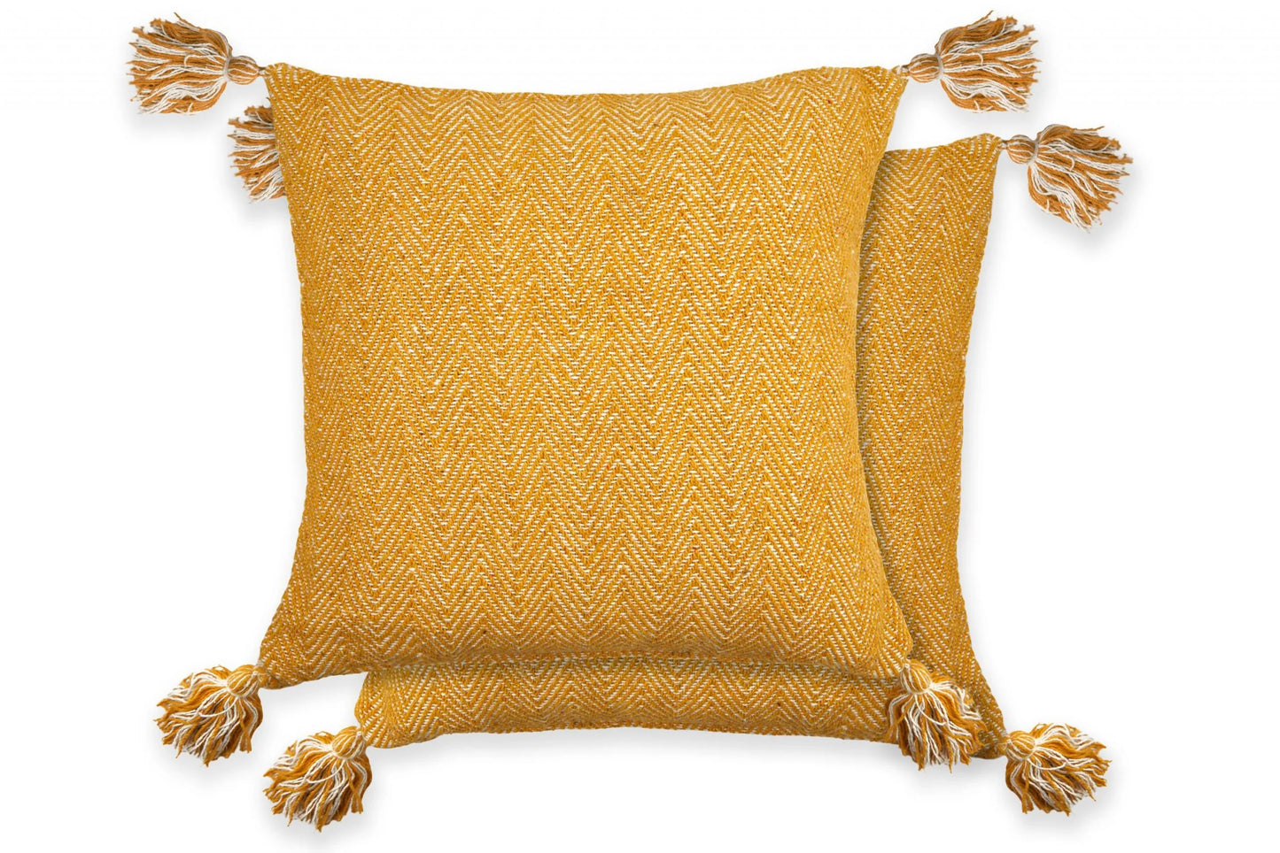 Hartley - Recycled Cotton Cushion Cover in Ochre