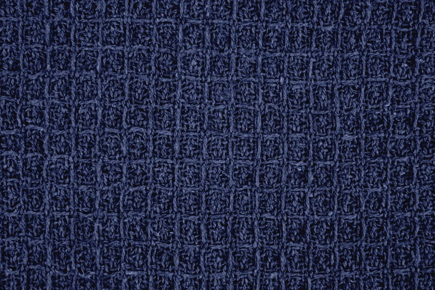 Waffle Recycled Throw (Navy) 178cmx254cm
