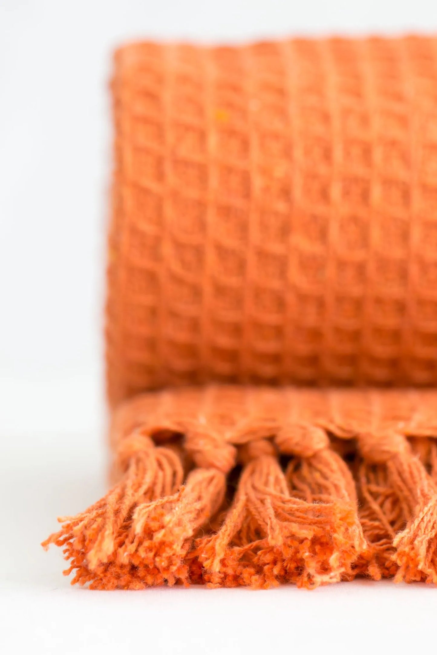 Waffle Recycled Throw (Burnt Orange) 177cmx254cm