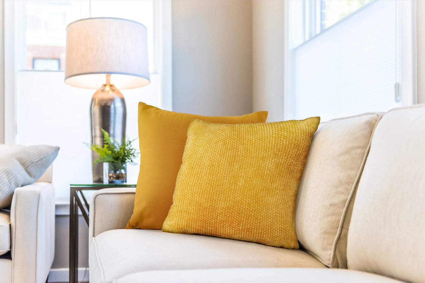 Pica Cushion Cover - Ochre Yellow