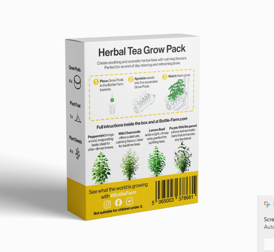 Bottle Farm - Herbal Tea Grow Pack Refill Kit