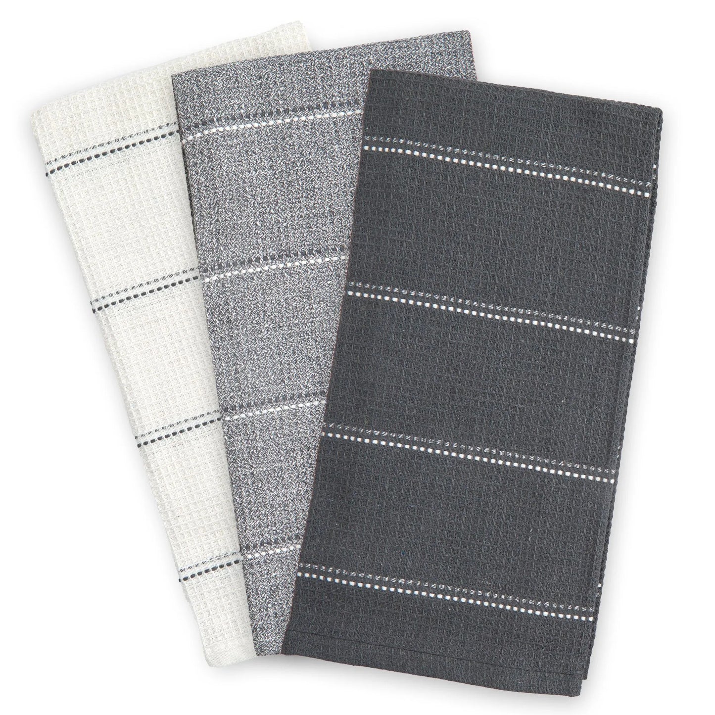 Always 3 Pack Kitchen Tea Towel Set - Grey