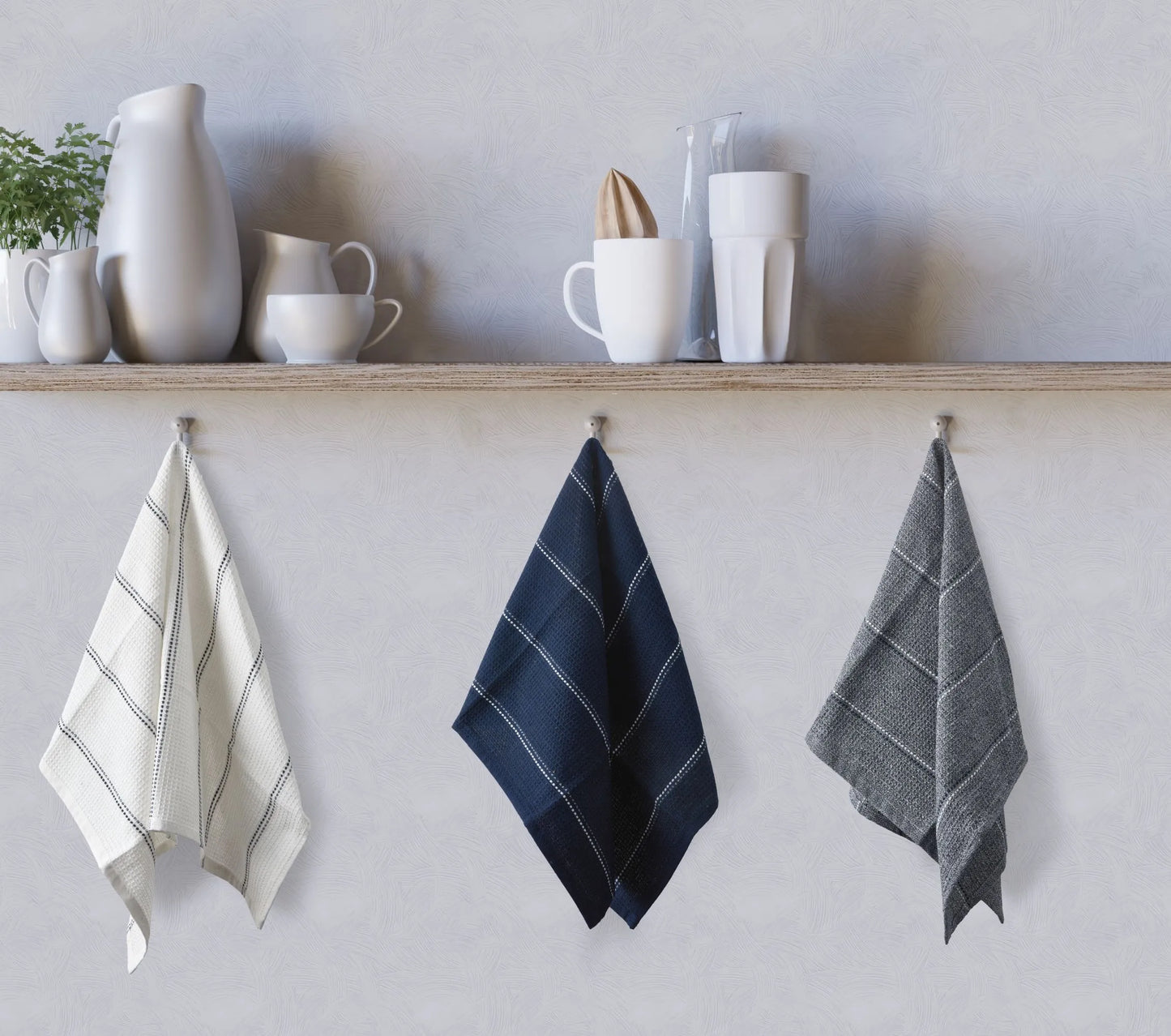 Always 3 Pack Kitchen Tea Towel Set - Navy