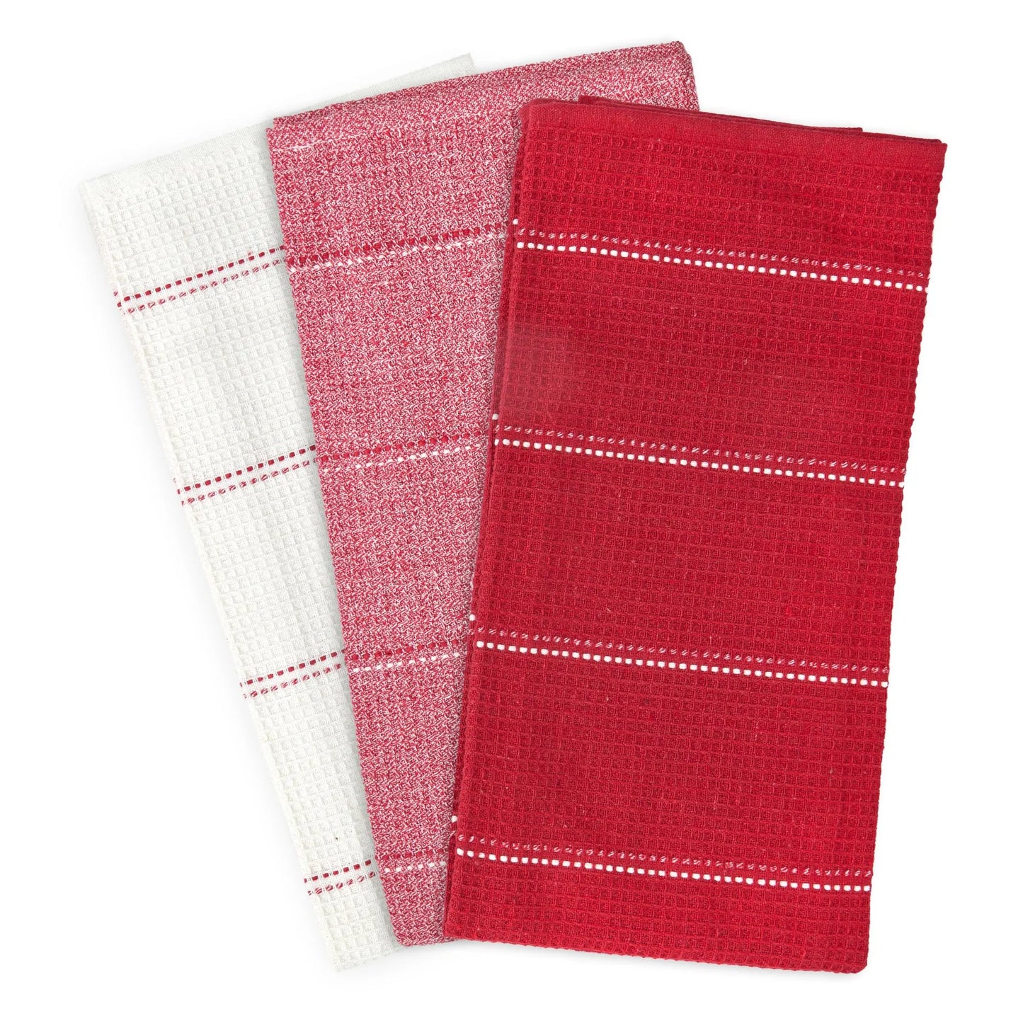 Always 3 Pack Kitchen Tea Towel Set - Red
