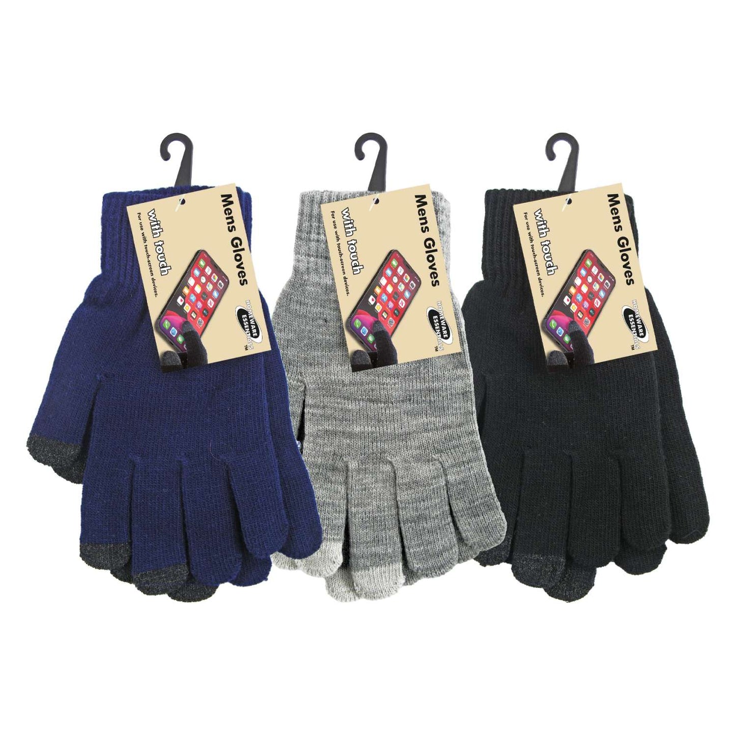 Men's Touch Screen Gloves - One Size