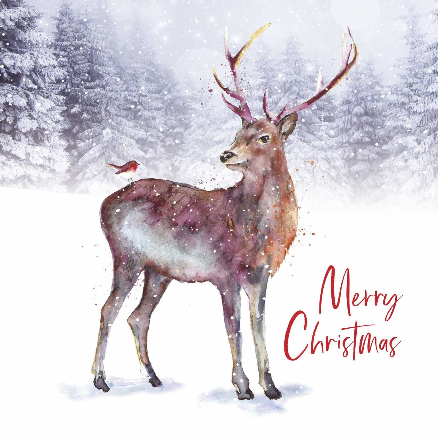 Christmas Cards 10 Pack - Stag and Little Friend