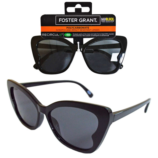 Foster Grant Butterfly Shaped Lens Sunglasses