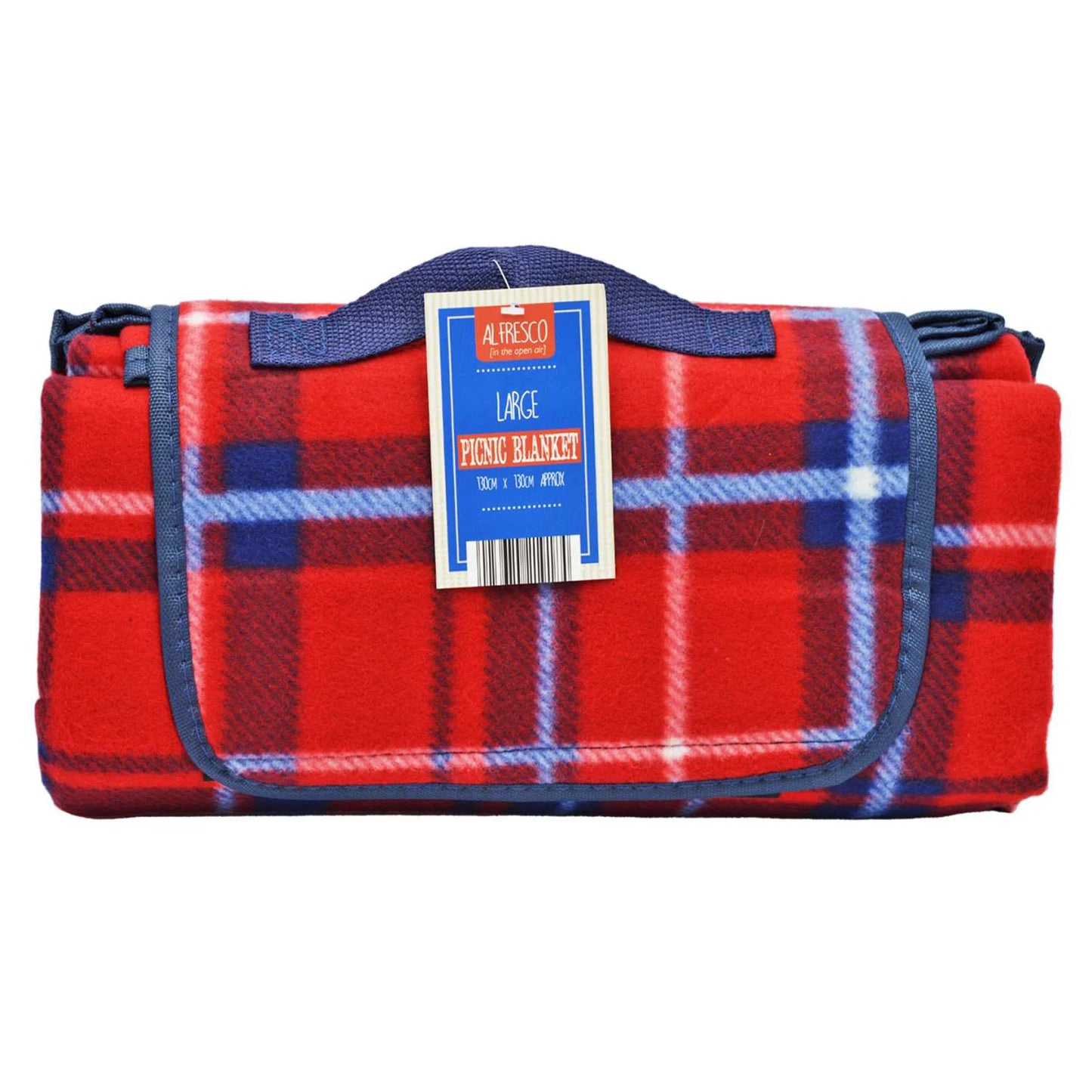 Country Club Large Tartan Fleece Picnic Blanket - 130x130cm