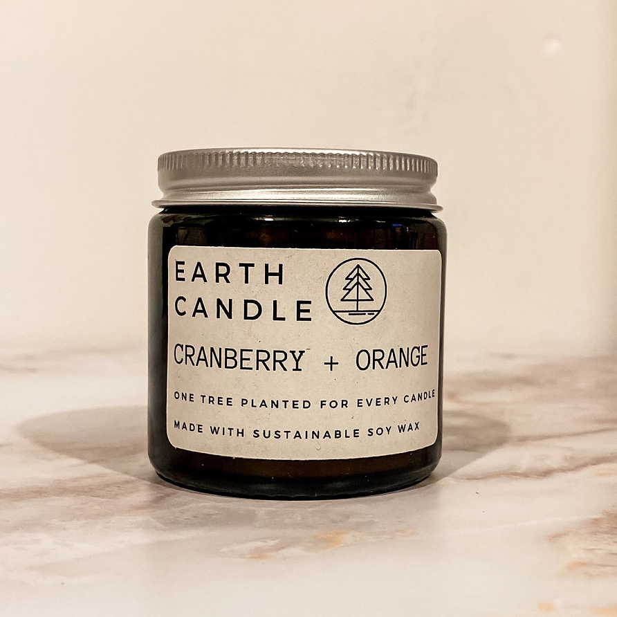 Soy Wax Candle - Cranberry & Orange