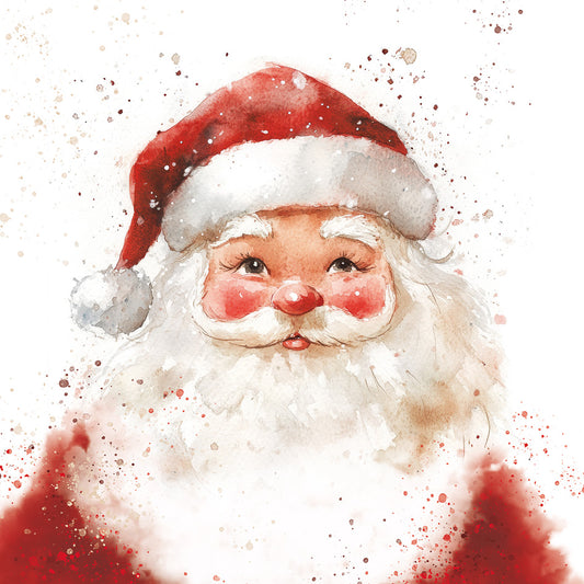 Christmas Cards 10 Pack - Watercolour Santa