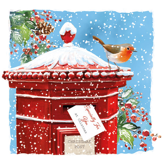 Christmas Cards 10 Pack - Post Box Robin