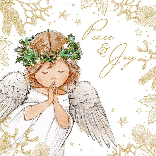 Christmas Cards 10 Pack - Peace and Joy Angel