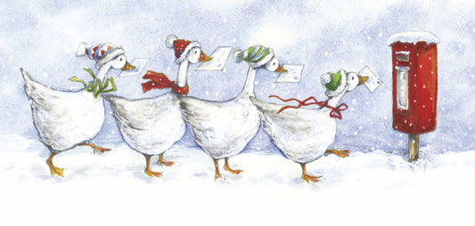 Christmas Cards 10 Pack - Postal Geese