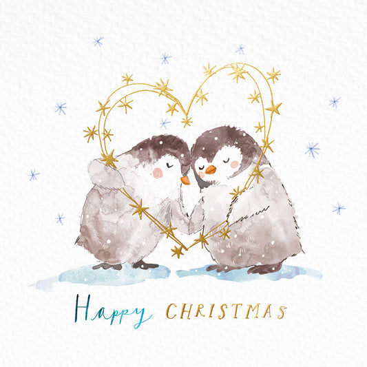 Christmas Cards 10 Pack - Penguin Love
