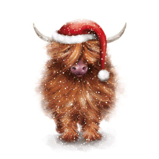 Christmas Cards 10 Pack - Fluffy Cow