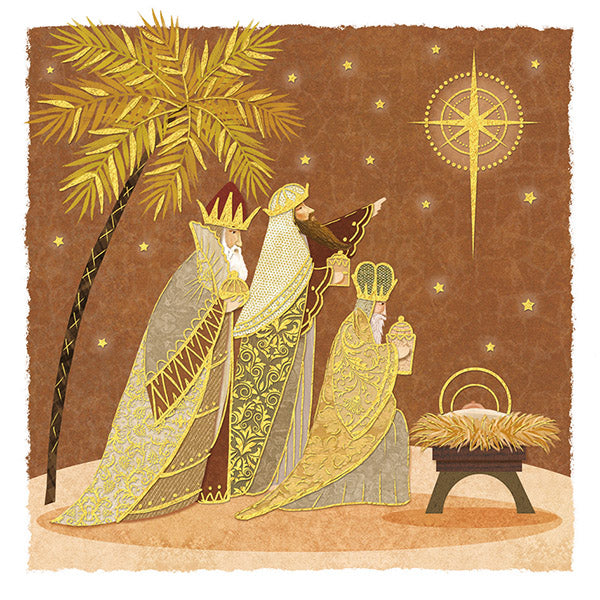 Christmas Cards 10 Pack - Golden Kings