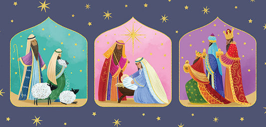 Christmas Cards 10 Pack - Nativity Triptych