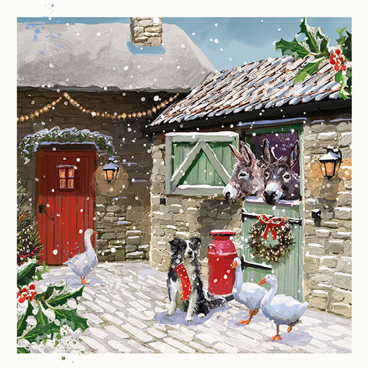 Christmas Cards 10 Pack - Farmyard Friends
