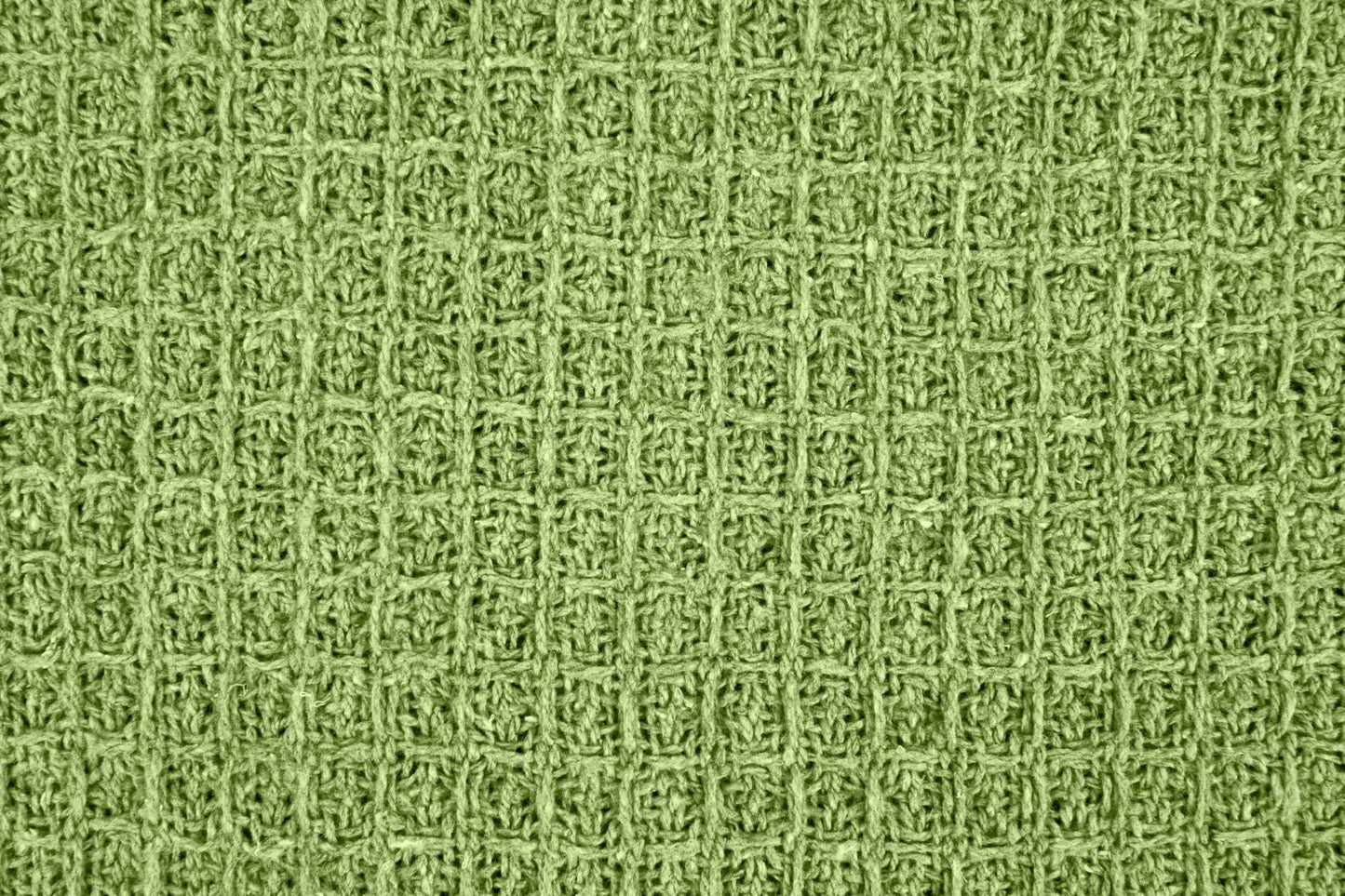 Waffle Recycled Throw (Pistachio) 177cmx254cm