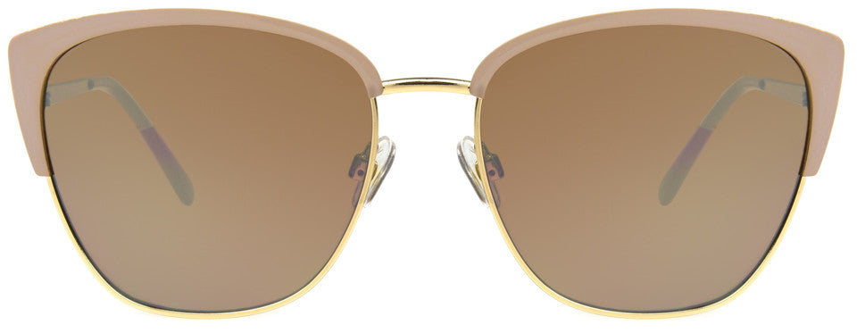 Foster Grant Ladies Club Gold Semi Rimless Sunglasses