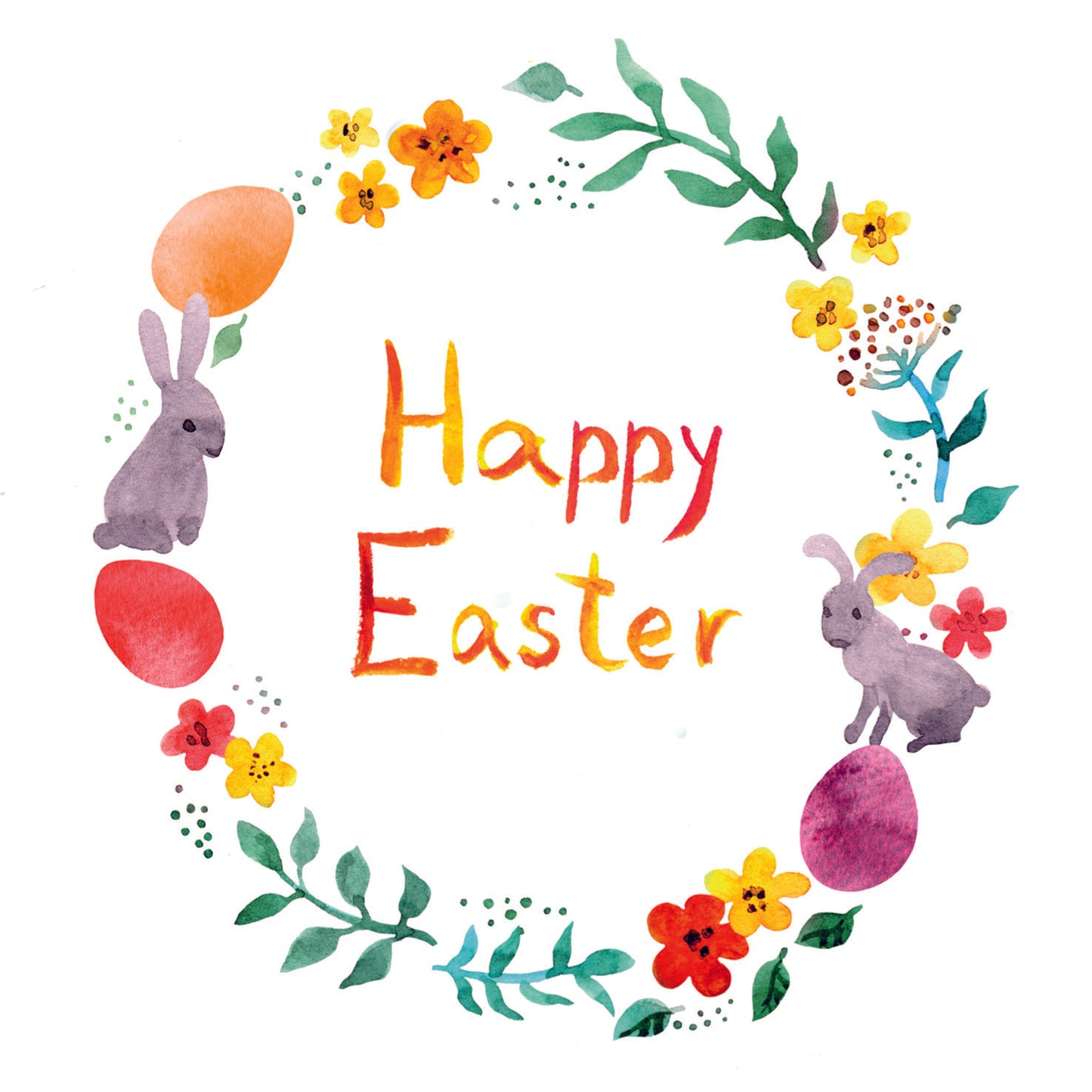 Easter Cards 5 Pack - Happy Easter Wreath