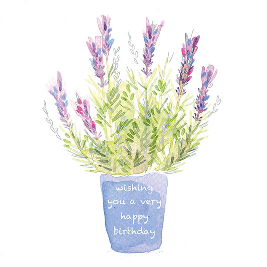 Happy Birthday - Lavender Pot