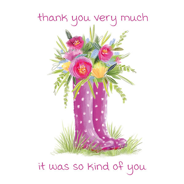Thank You - Pink Wellies