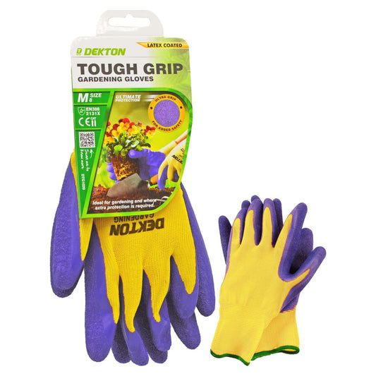 Dekton Tough Grip Gardening Gloves - Size 8 (Medium)